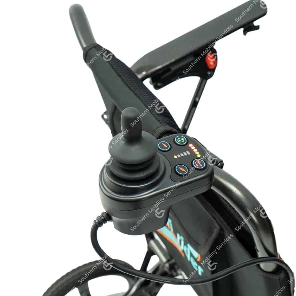 komfi rider olumpus portable power chair dual hand control