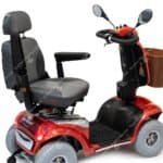 shoprider cadiz 8mph mobility scooter in orange swivel seat
