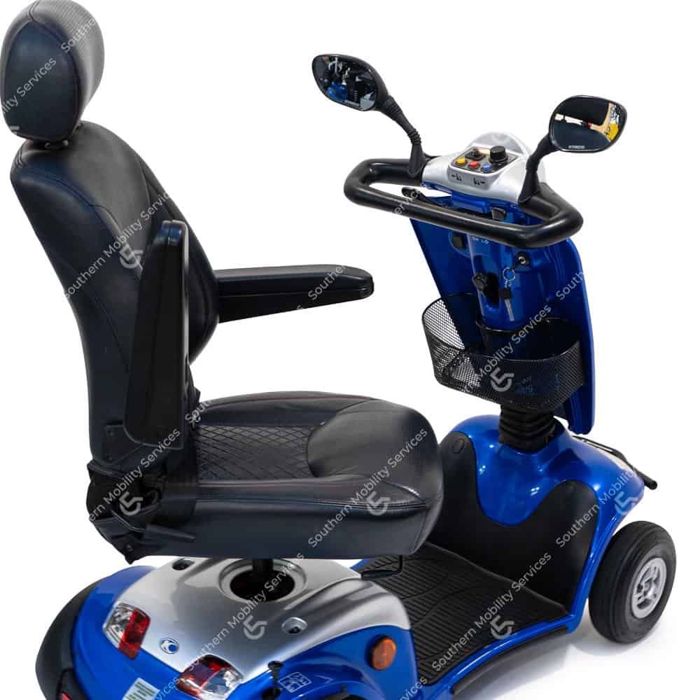 used kimco midi 8mph mobility scooter seat swivel