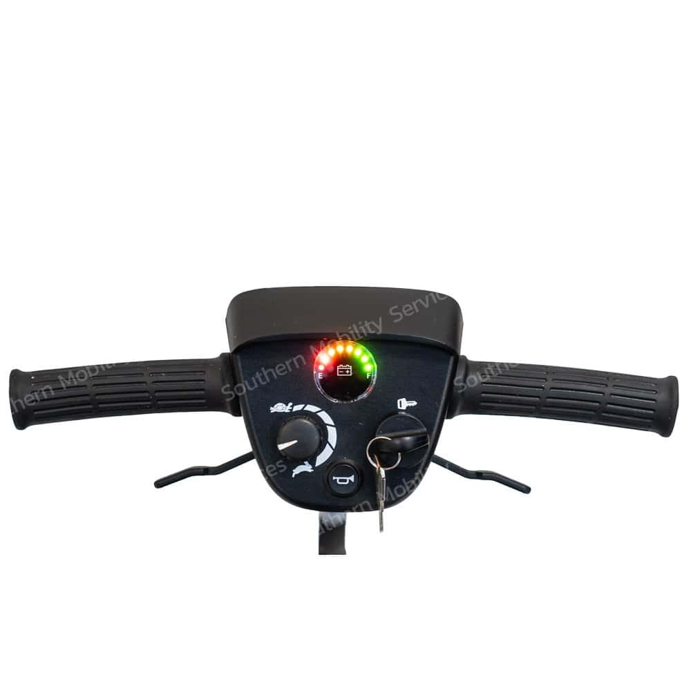 used blue rascal velumili portable mobility scooter dashboard