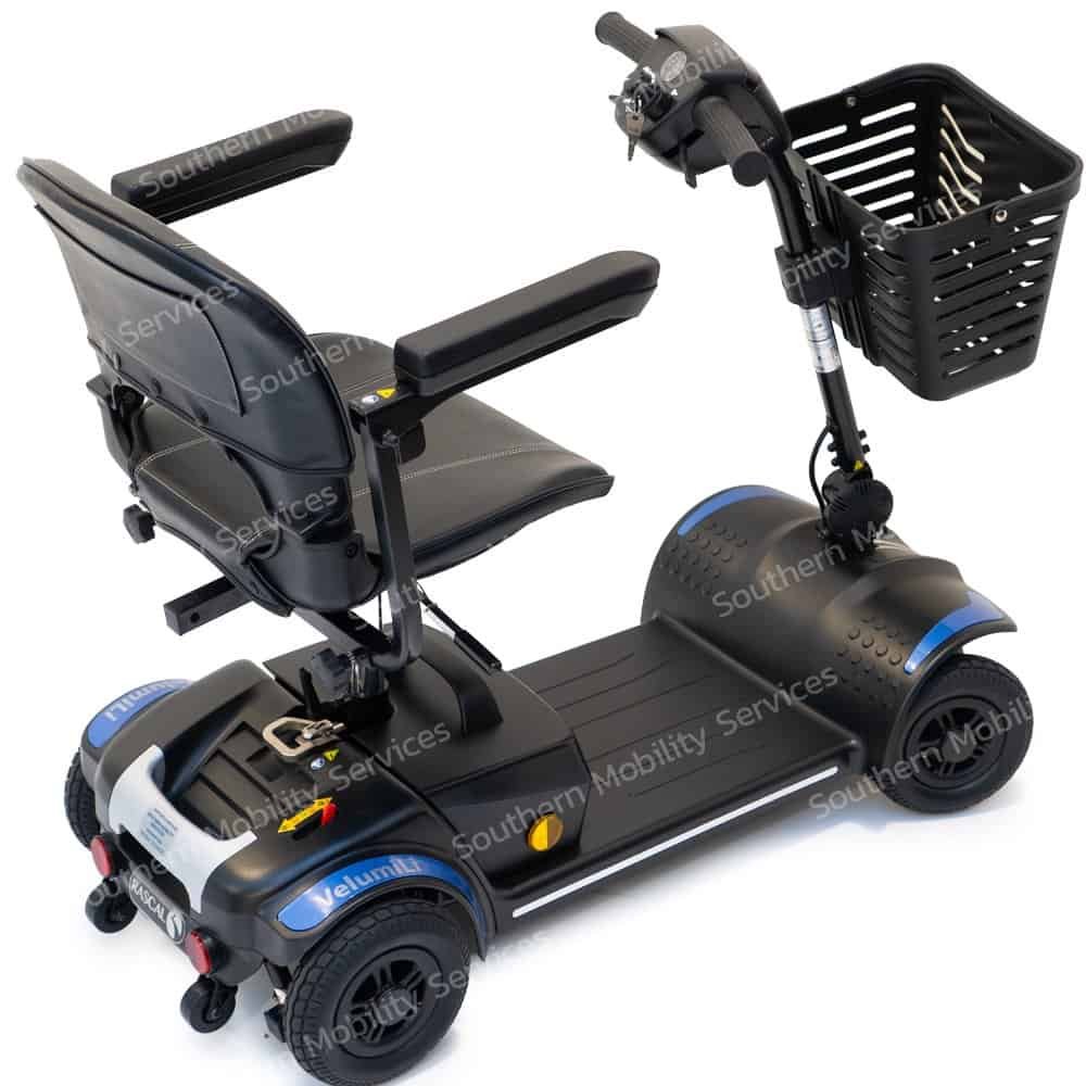 used blue rascal velumili portable mobility scooter reading