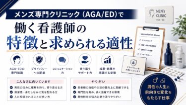 メンズ専門クリニック（AGA/ED）で働く看護師の特徴と求められる適性