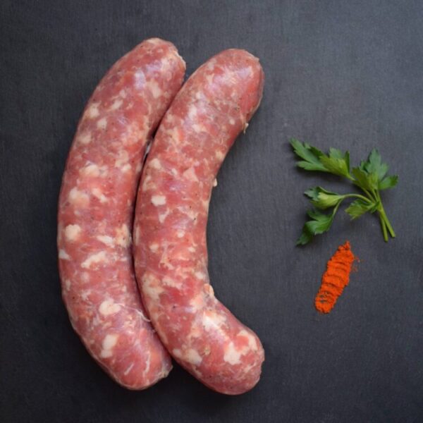 Dues botifarres de carn de porc de Xarcuteria Soler