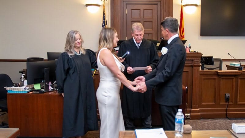 Wedding Ceremony in Courtroom