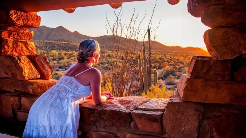 Sunset View from Desert Cabin