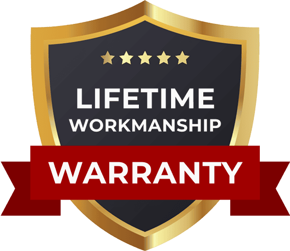 Lifetime windshield repair warranty badge for auto glass services.