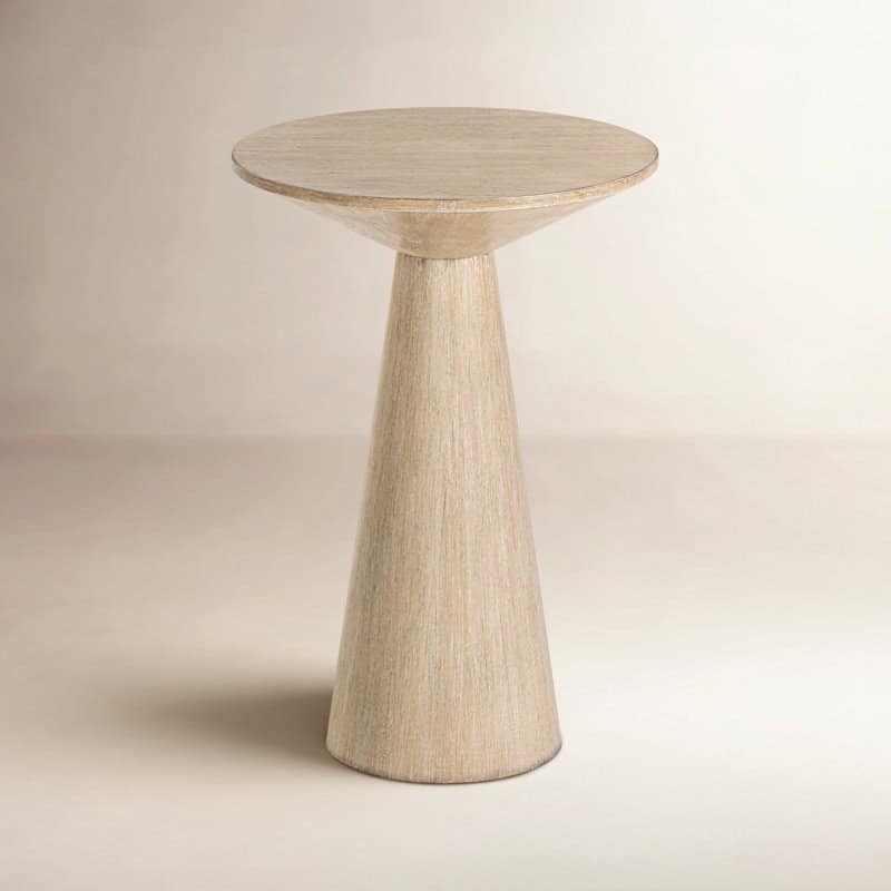 Slim profile side table minimalist bedroom