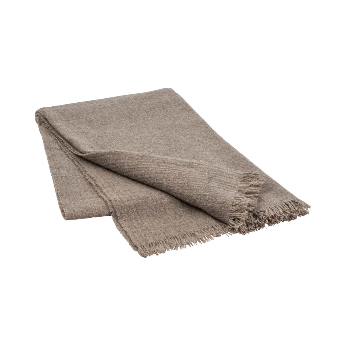 Merino wool throw folded on a chair