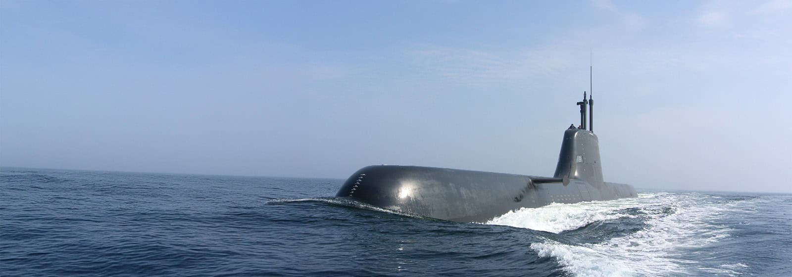 U-Boot mit Mastsystem auf dem Meer, made in Northern Germany.