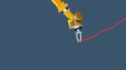 Automatisierte Roboterarme in der industriellen Fertigung.