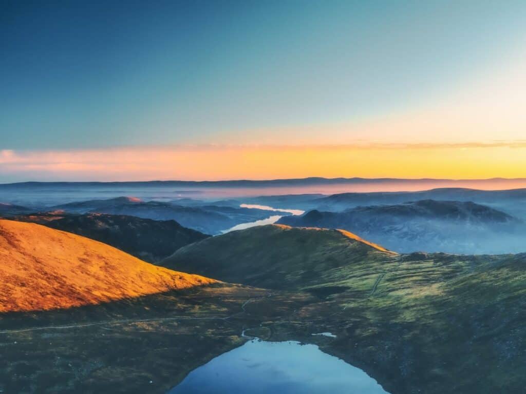 Top 10 Spots for Wild Camping Lake District 12 Red Tarn, View from Helvellyn