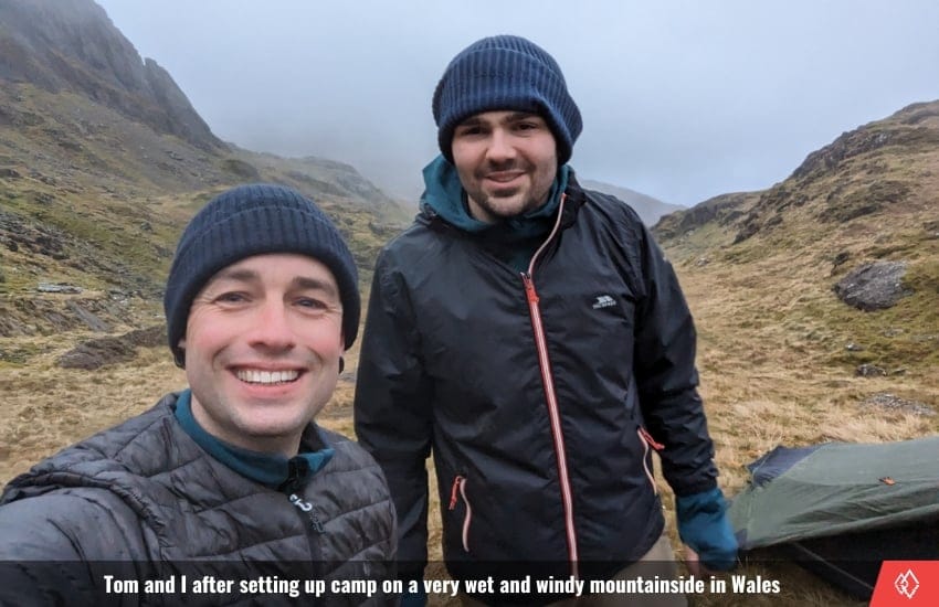Tom and I wild camping in Wales