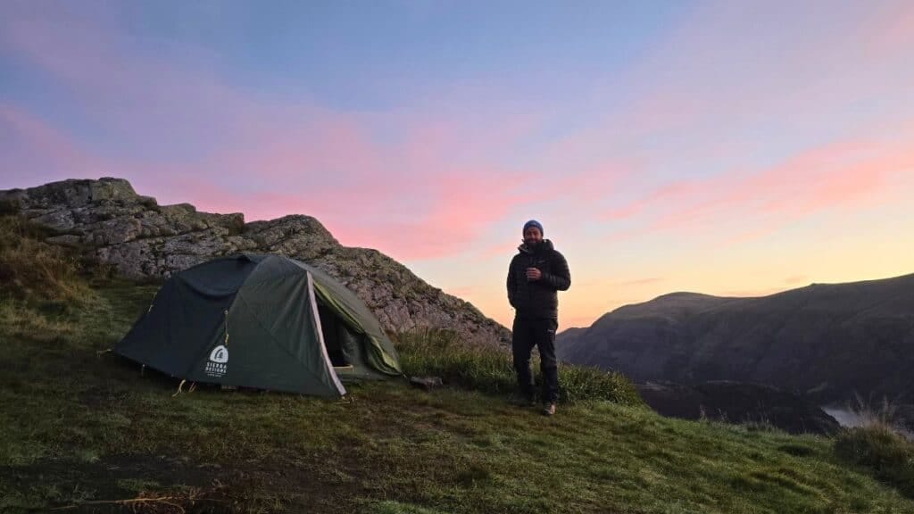 Raven Crag Walk: Route, Parking & Wild Camp Guide (2026) 7 Raven Crag Walk and Wild Camp Guide slanted pitch