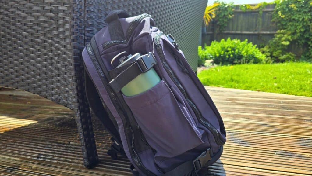 Bagsmart Blast Travel Backpack Review (2026) 7 Bagsmart Blast 28L Travel Backpack - bottle holder