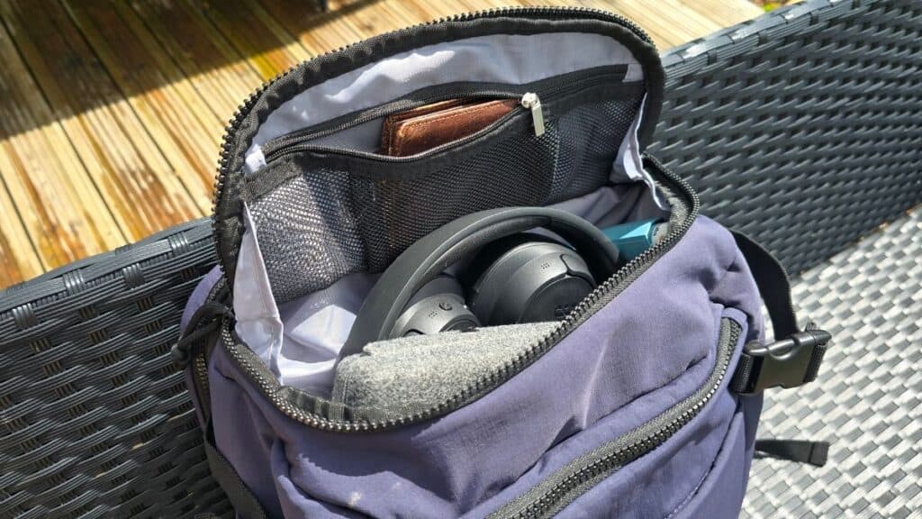 Bagsmart Blast Travel Backpack Review (2026) 5 Bagsmart Blast 28L Travel Backpack - Top pocket