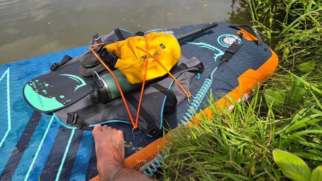 Bluefin Carbon 12 Review (2026) - Premium Touring iSUP Tested 6 Bluefin Carbon 12 Paddleboard Rear storage