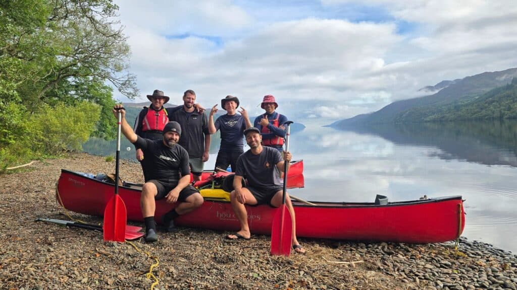 Great Glen Canoe Trail: A Complete Guide from Fort William to Inverness 3 Great Glen Canoe Trail Group shot t the start of Loch Ness