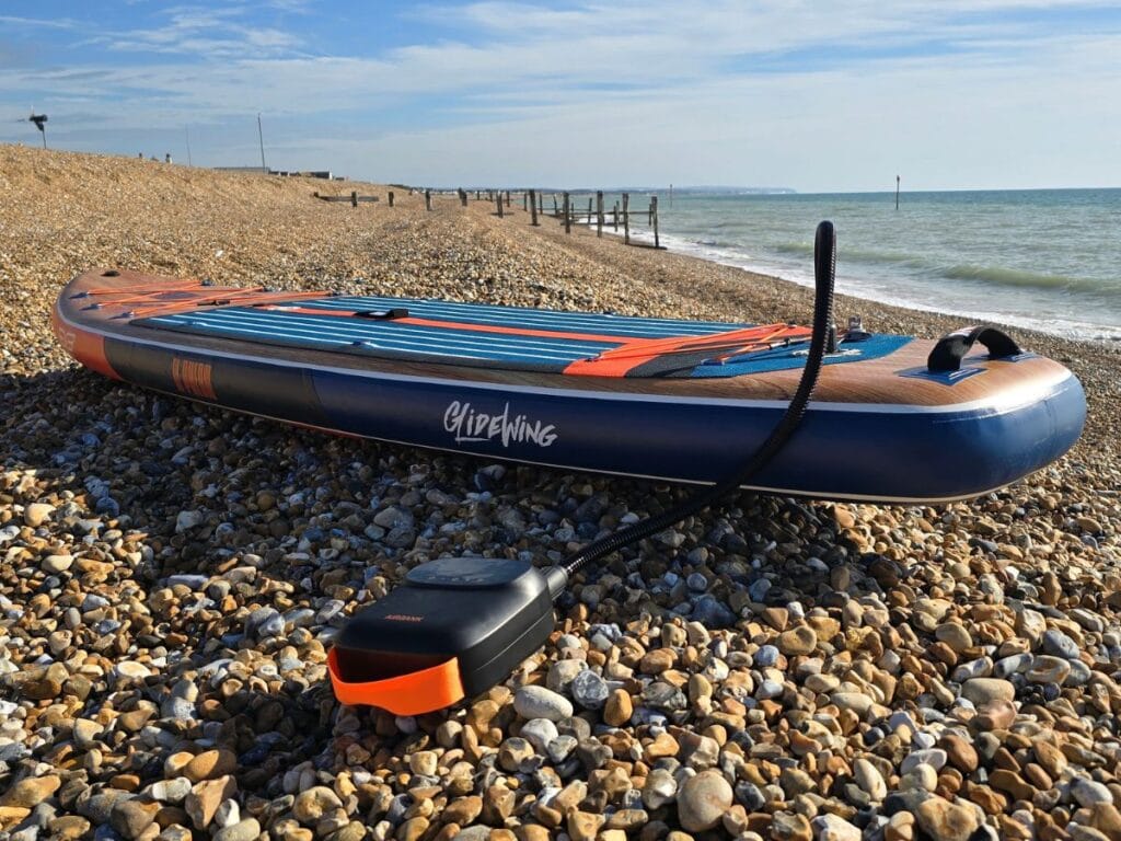 Wave Electric Pump Review (2026): Cordless SUP Pump 3 Wave Electric Pump for paddle boards and kayak pevensey beach
