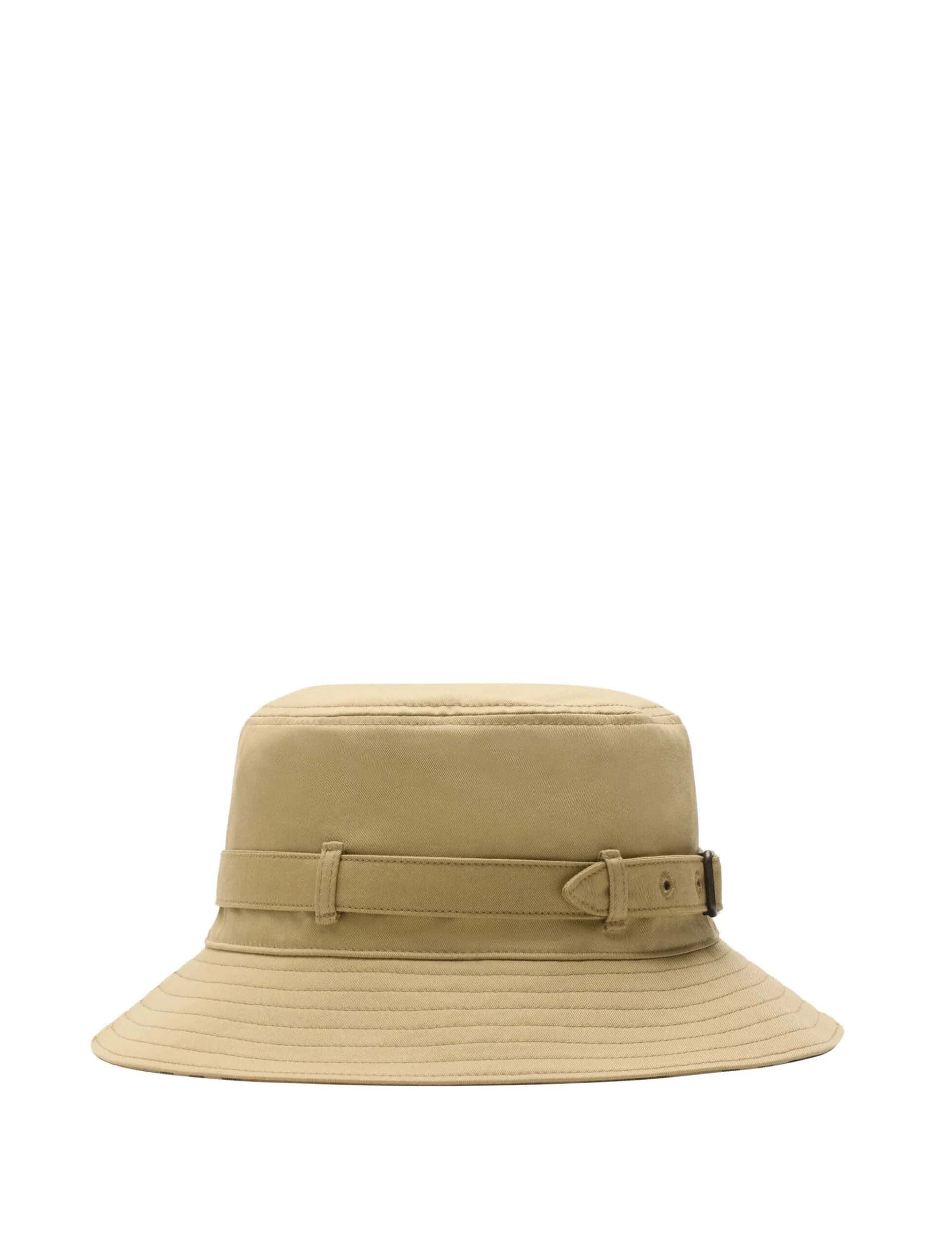 Sombrero bege com aba larga e cinta ajustável, ideal para moda feminina e masculina.