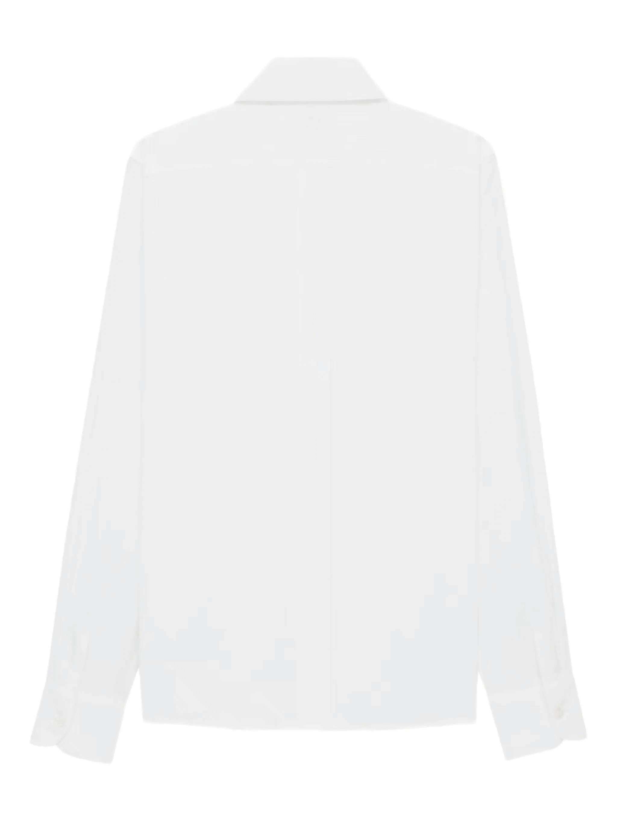 Camisa branca de estilo elegante para homens e mulheres, ideal para moda casual e formal.