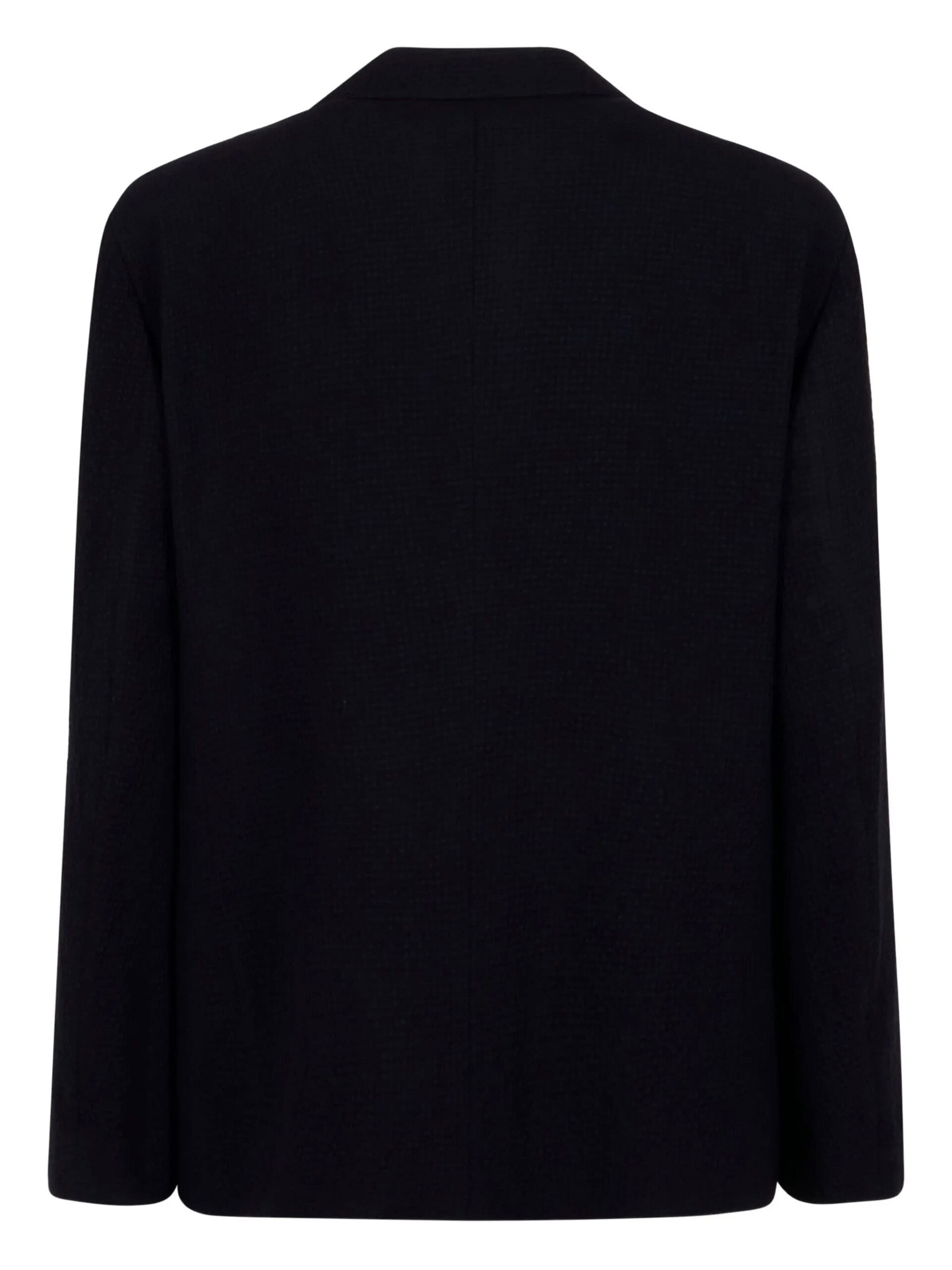 Casaco preto feminino e masculino, elegante e de alta qualidade.