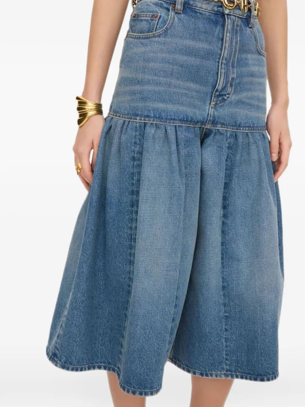 Saia Midi Jeans