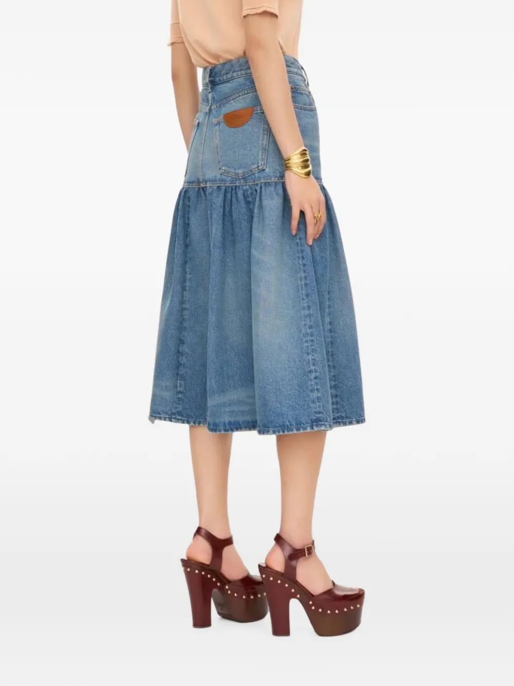 Saia Midi Jeans