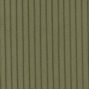 Duurzame, groene interieurstof met verticale ribbels voor meubels en decoraties.