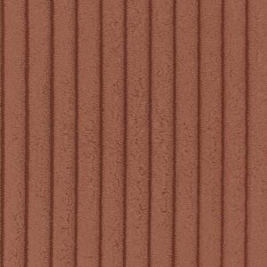 Interieurstoffen muur Bekleding. Alt: Terracottakleurige interieurstof met verticale strepen voor muren en bekleding.