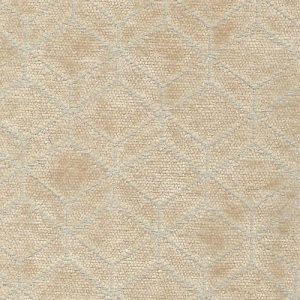 Gezicht op beige interieurstof met subtiele textuur en patroon, ideaal voor gordijnen en meubelstoffering.