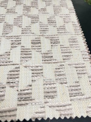 Modern interieurstoffen met geometrisch patroon. Zelfklevende meubelstof met textuurrijke geometrische patronen, geschikt voor decoratie en meubelprojecten.