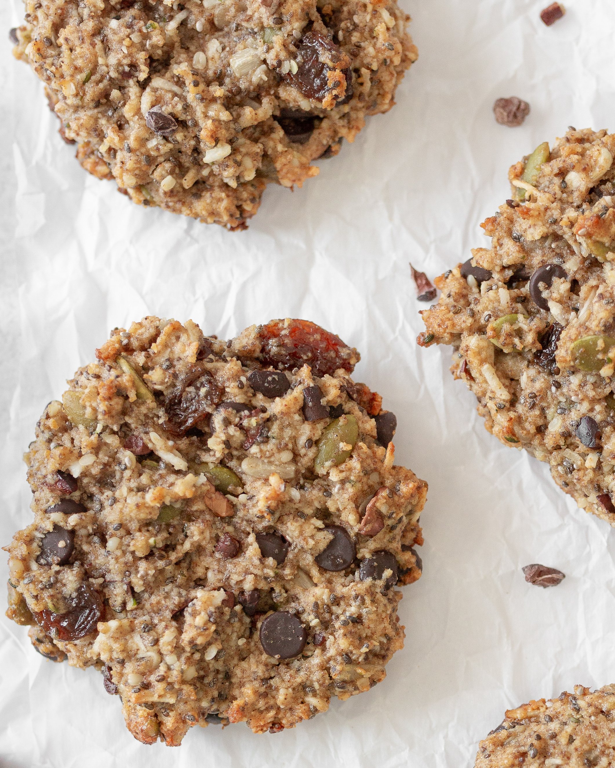 GF Superfood Breakfast Cookies (top down)