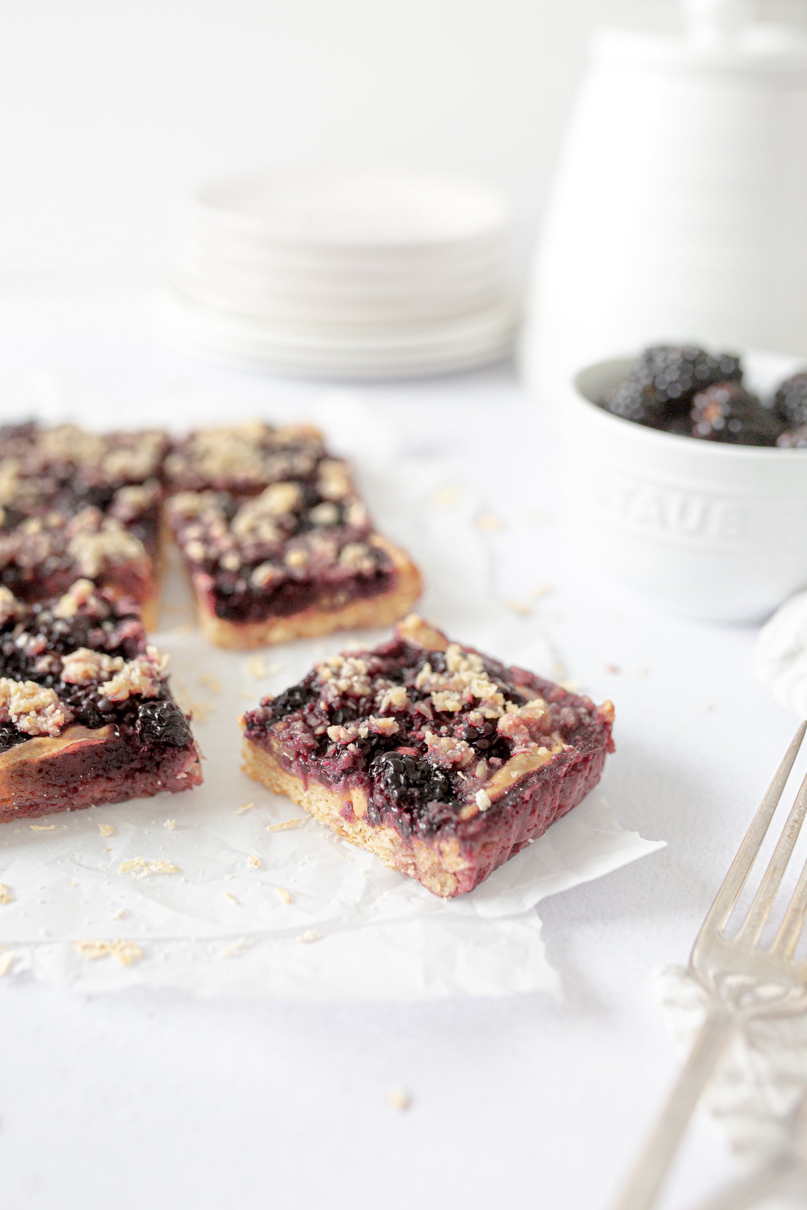 Peanut Butter and Jam Breakfast Bars (straight on)