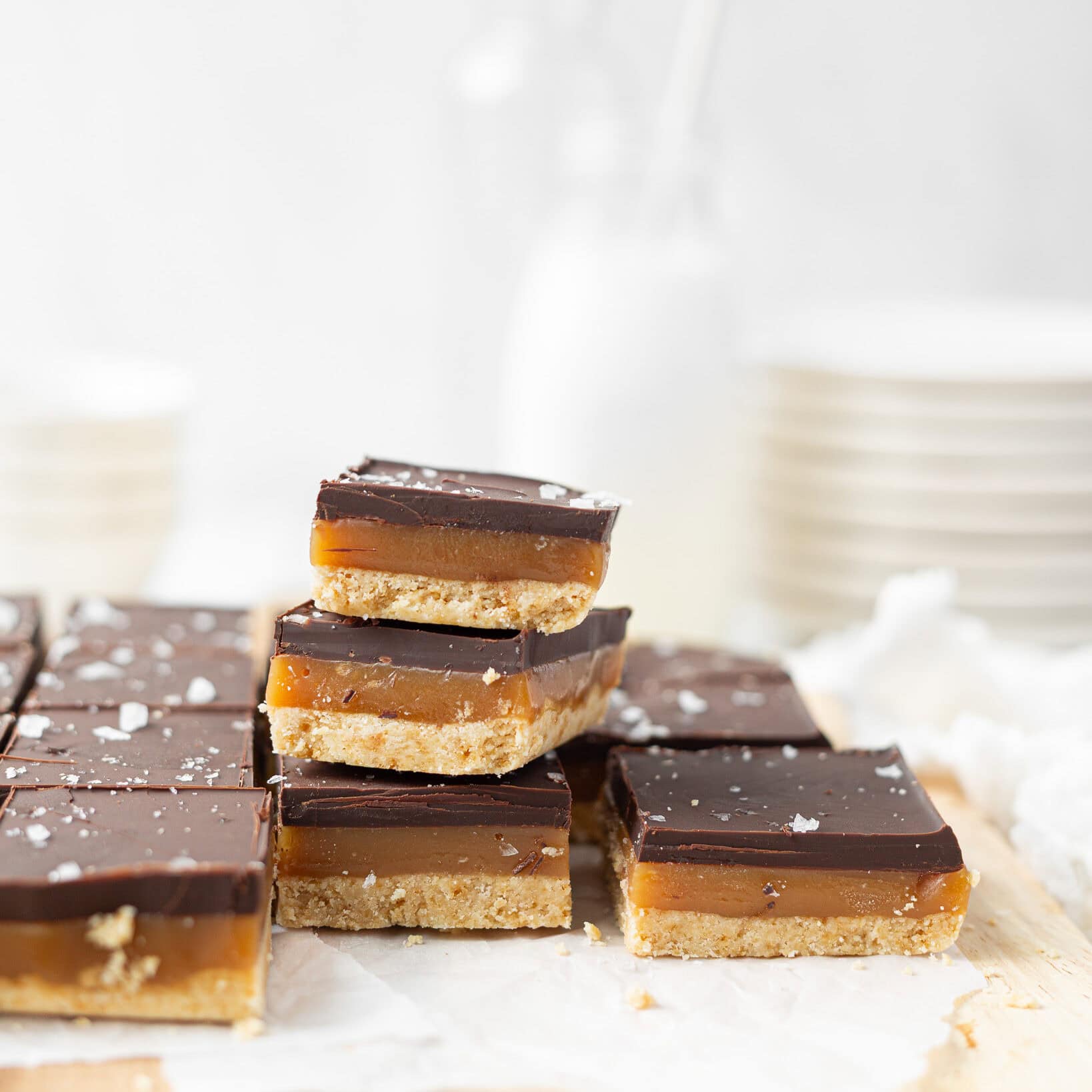 GF Millionaire's Shortbread with Honey Caramel (straight on)