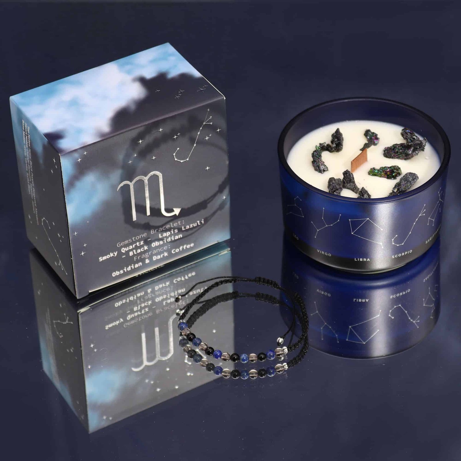 Scorpio Zodiac Crystal Candle