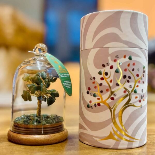Miniature tree fairy garden ornament under glass cloche, decorative home decor gift, indoor botanical display, handcrafted nature-inspired paperweight, Sunshine Gifts UK product.