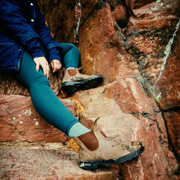 sturdy hiking boots with good tread