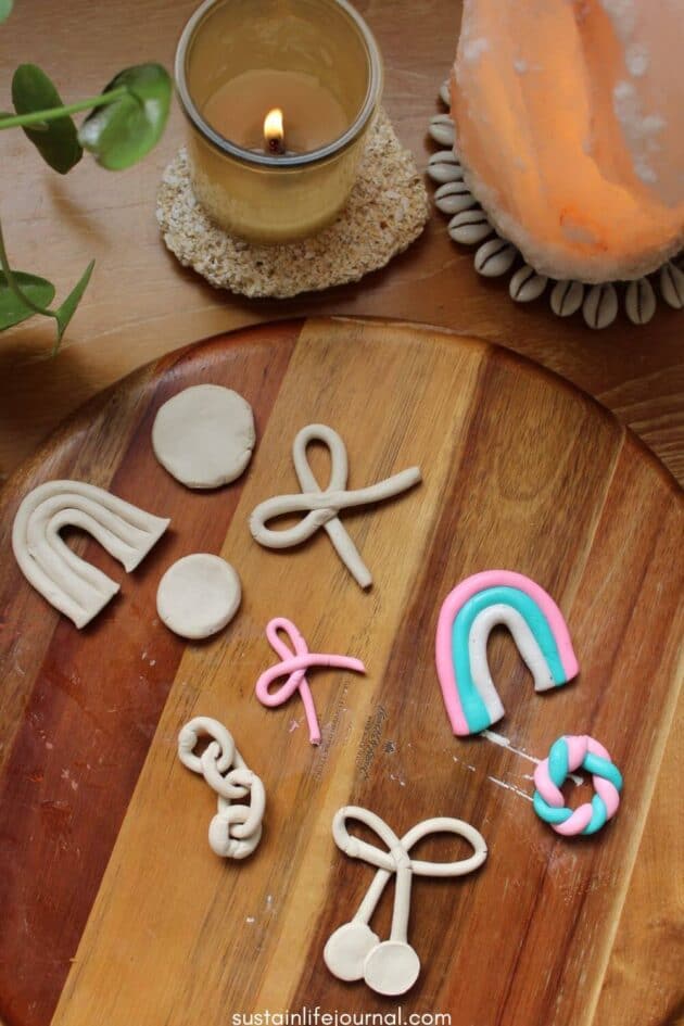 various clay charms