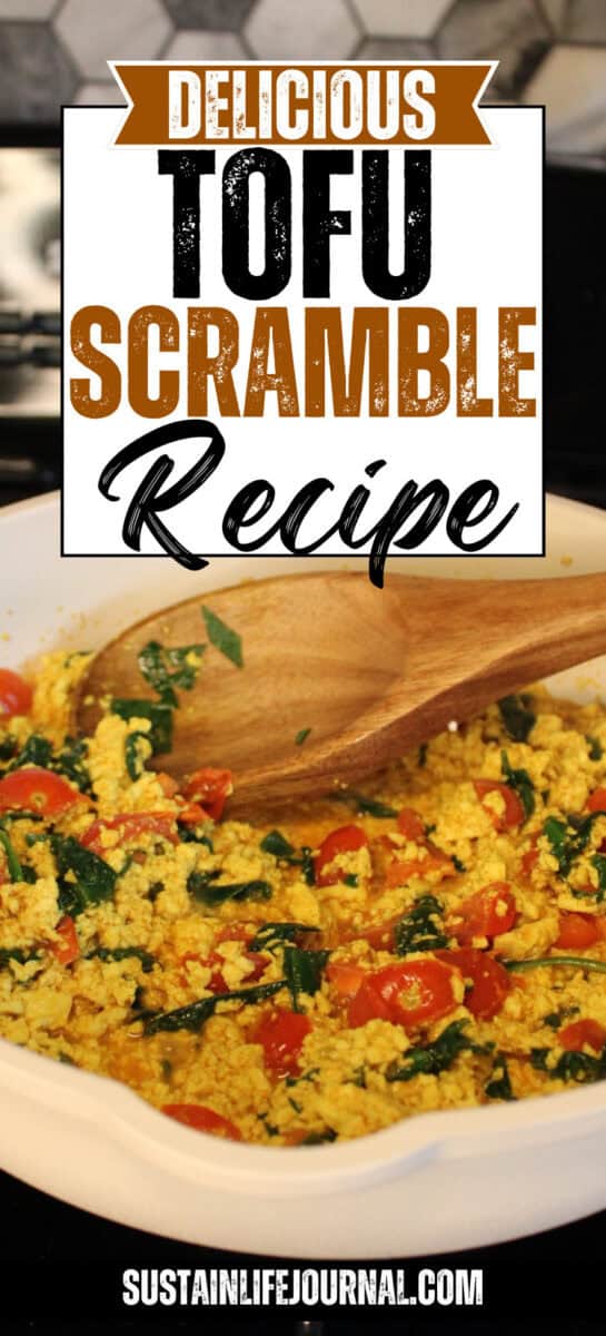 tofu scramble in a pan