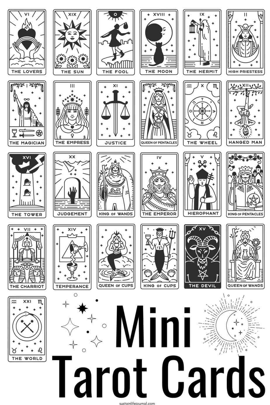 mini tarot cards