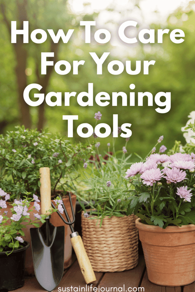 clean gardening tools