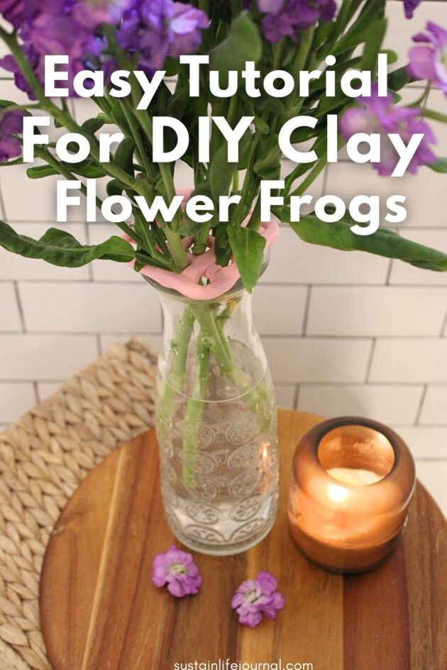 diy clay flower frogs