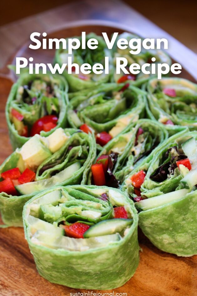 vegan pinwheels with hummus