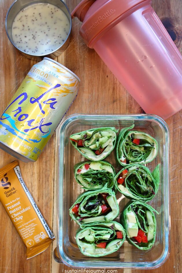 vegan pinwheels lunch