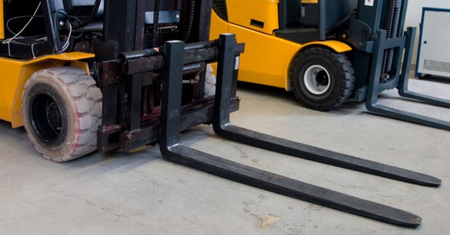 front of a forklift