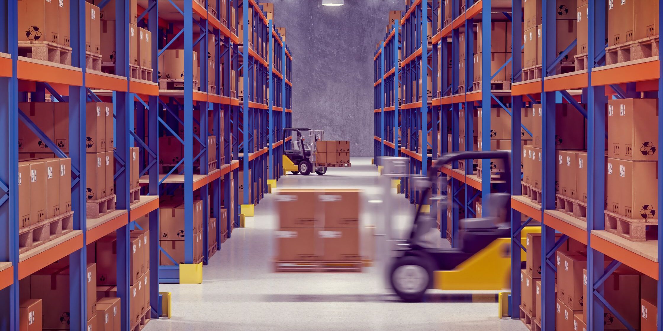 Warehouse with Forklifts