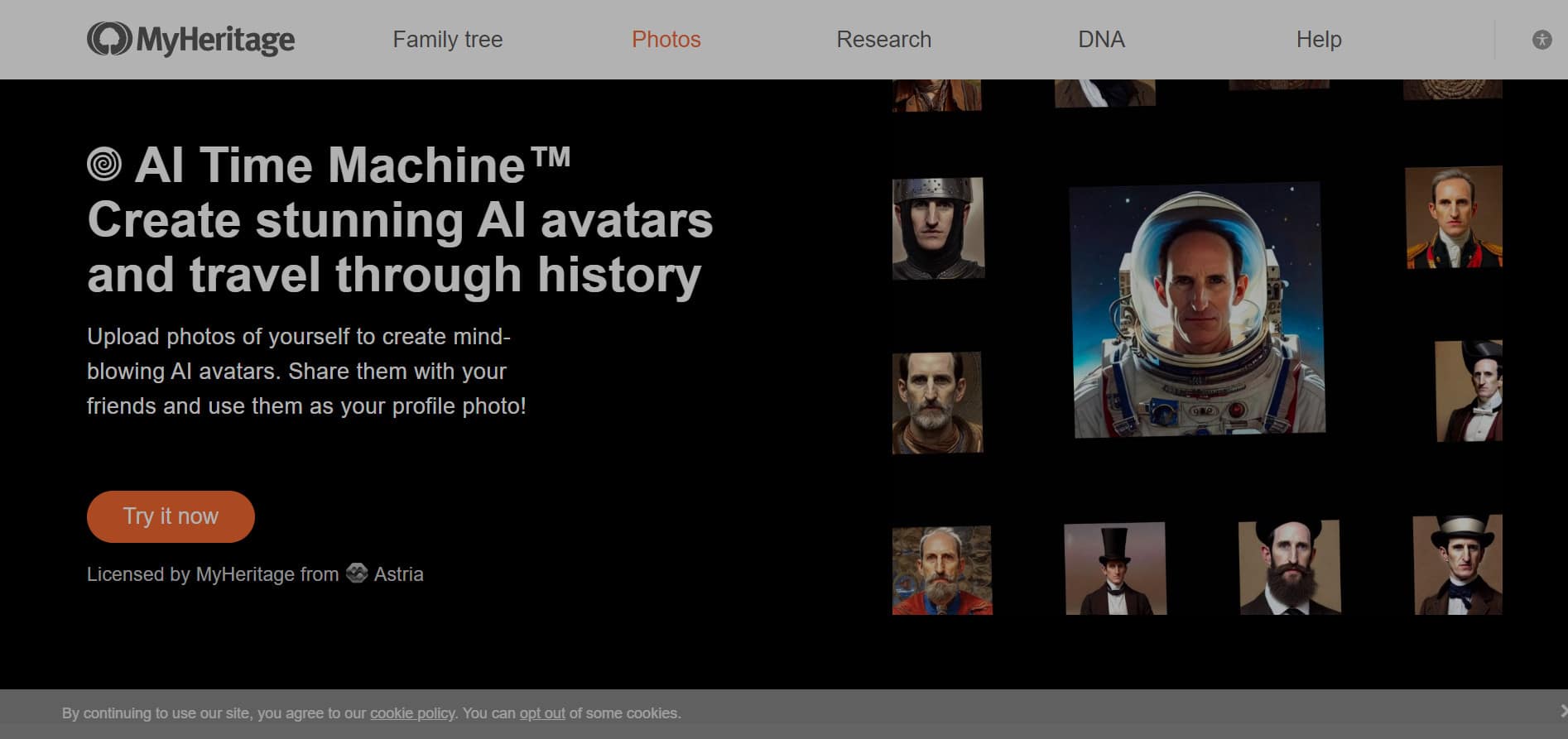 AI-generated stunning anime avatars created with AI Time Machine for personalized profiles and travel through history.