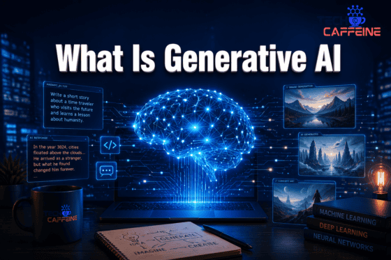 Digital brain with interconnected nodes representing generative AI technology.