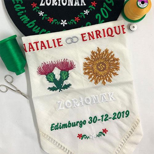 pañuelos bordados para bodas en teletxapela