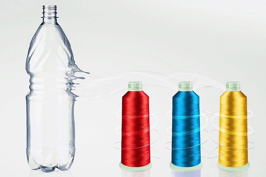 madeira polyneon hecho con botellas de plástico